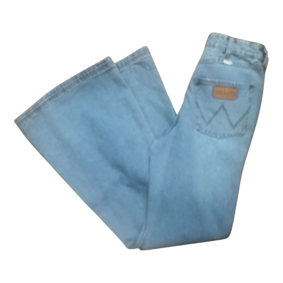 Billabong x Wrangler High Rise Medium Wash Floral Patchwork Non-Stretch Jean. 27 - Picture 6 of 15